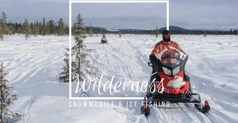 Wilderness Tour with Snowmobile & Ice Fishing — snowmobile tour in Kiruna