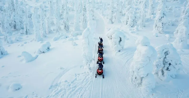 Easy Snowmobile Safari into the Nature — snowmobile tour in Levi