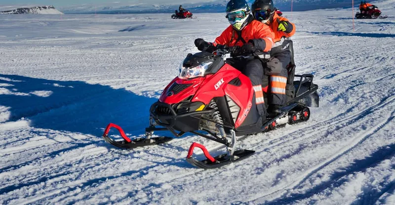 From Reykjavík: Snowmobile Adventure on Langjökull Glacier — snowmobile tour in Reykjavik