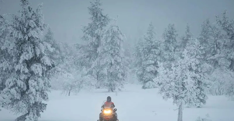Full Day Adventure with Snowmobiles — snowmobile tour in Saariselkä