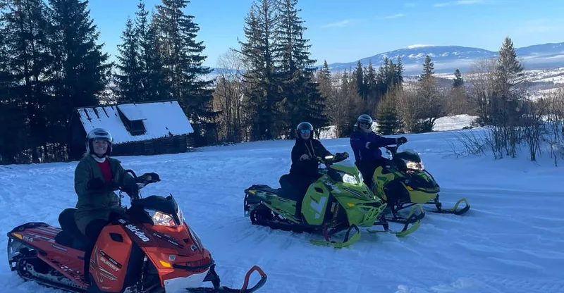 From Zakopane: Snowmobile Tour, Cheese , Wine ,Thermal Baths — snowmobile tour in Zakopane
