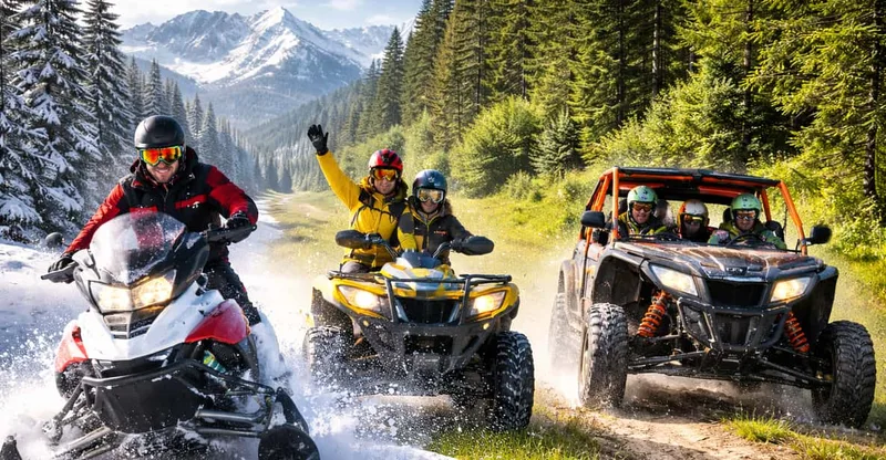 From Krakow & Zakopane: Snowmobile Tours, Quad & Bonfire — snowmobile tour in Zakopane