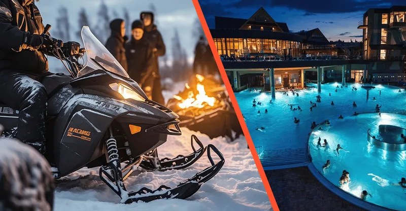 From Zakopane: Snowmobile Ride with Thermal Pools & Pickup — snowmobile tour in Zakopane